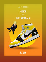 Zapatillas altas personalizadas Black Leg Sanji V.3