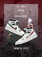 Zapatillas altas personalizadas Luffy y Zoro V.1