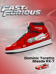Zapatillas altas personalizadas Dominic Toretto RX-7 V.1