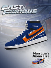 Zapatillas altas personalizadas Mona Lisa V.1 de Han Lue