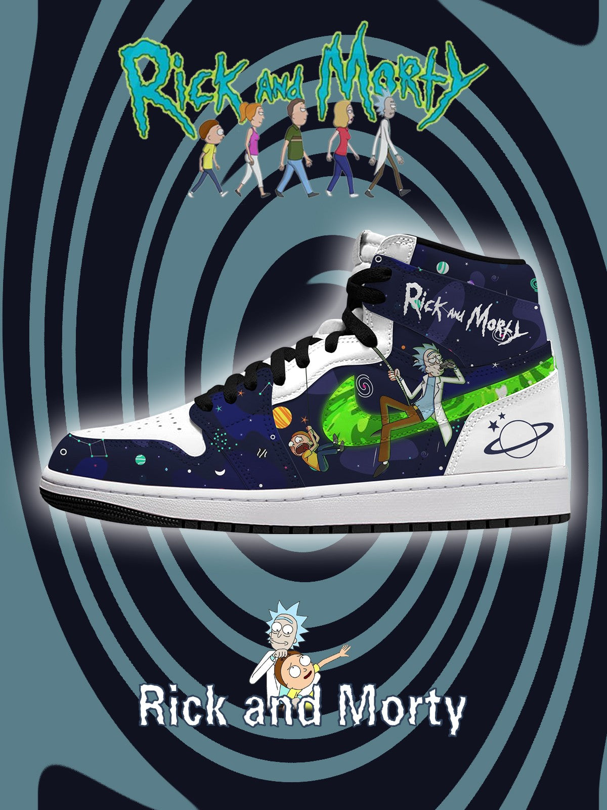 R and M V.3 Custom High-Top Sneakers