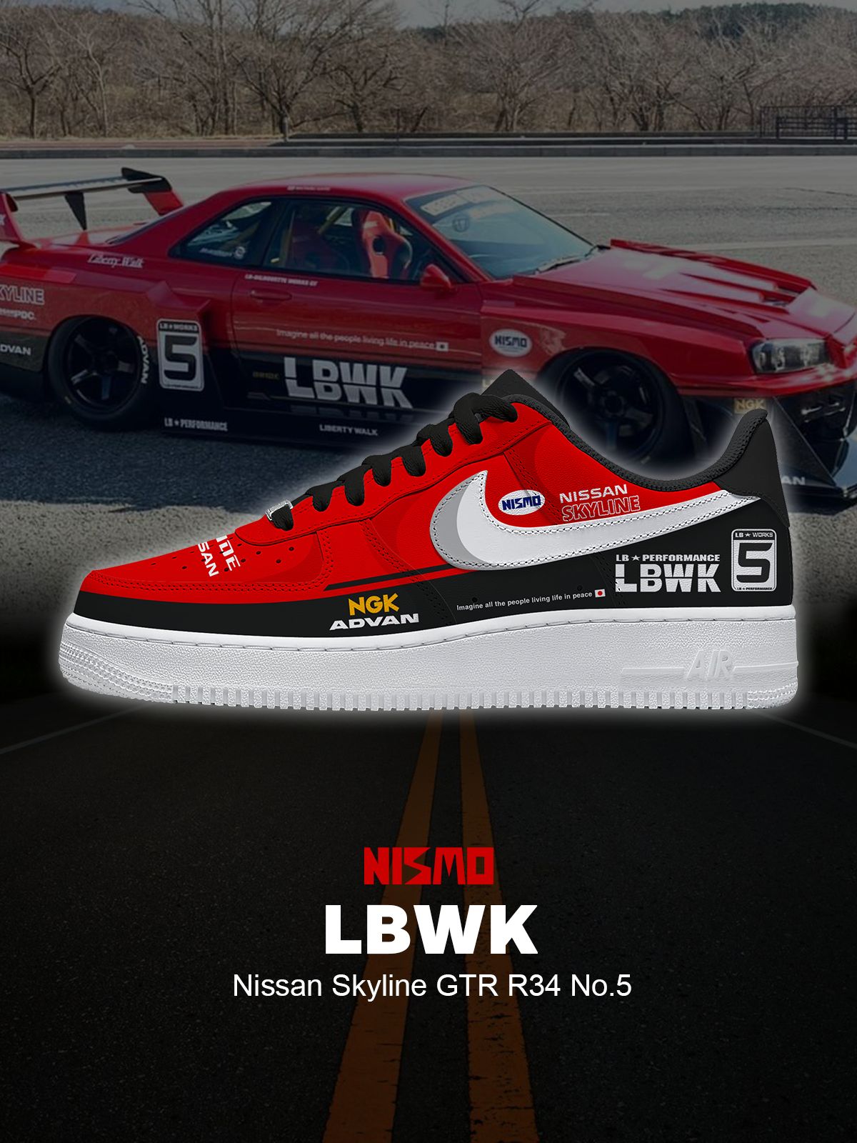 Zapatillas personalizadas Skyline GTR R34 No 5