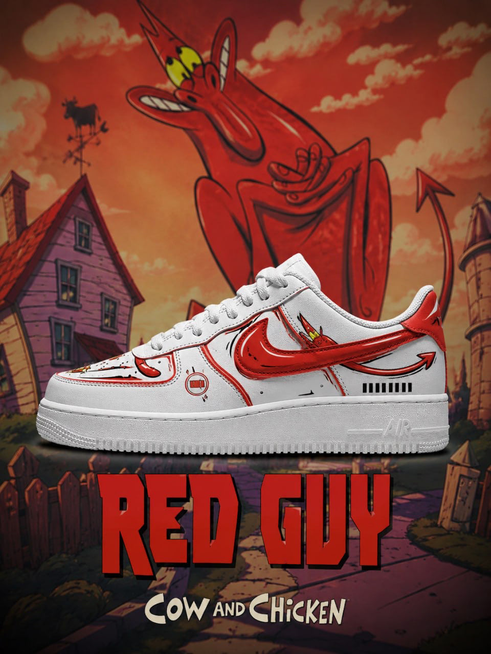 Red Guy V.2 Custom Air-Style Sneakers