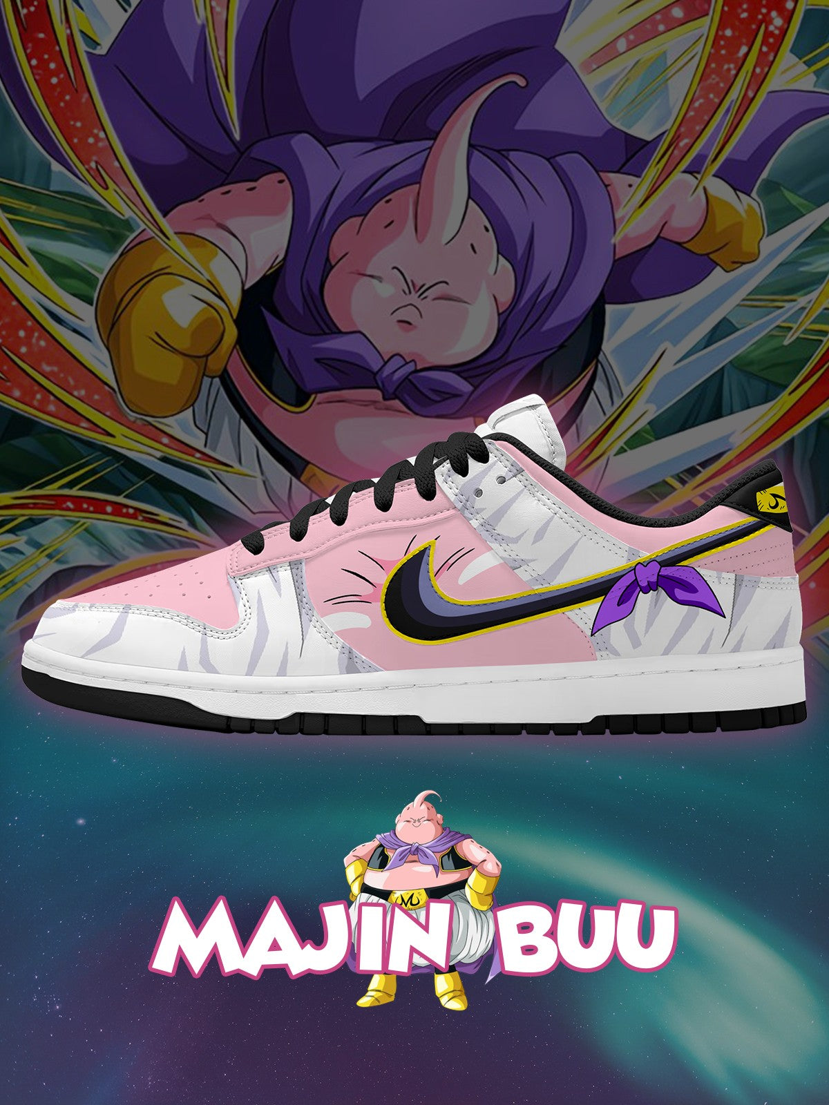 Zapatillas bajas personalizadas Majin Buu V.1