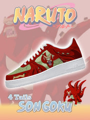 Son Goku-Sneaker mit Vier-Schwänzen-Motiv
