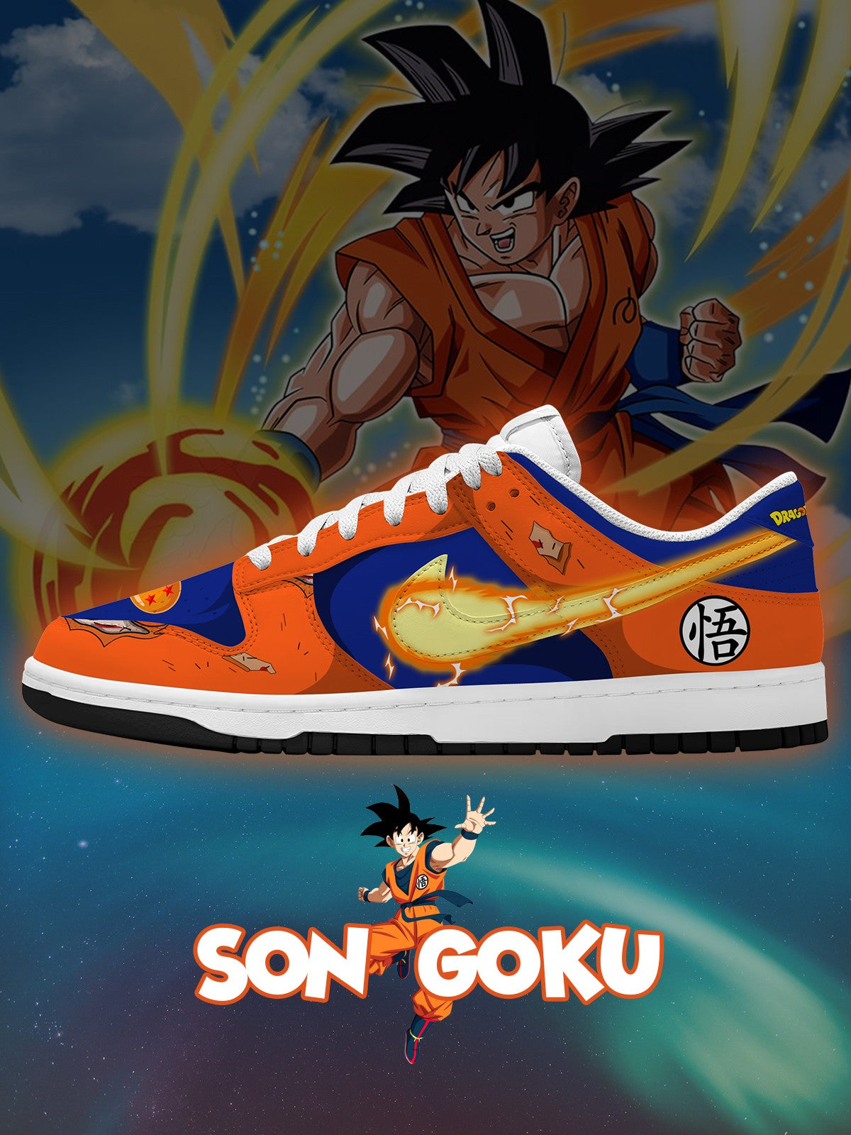 Zapatillas Court-Low personalizadas Son Goku V.3