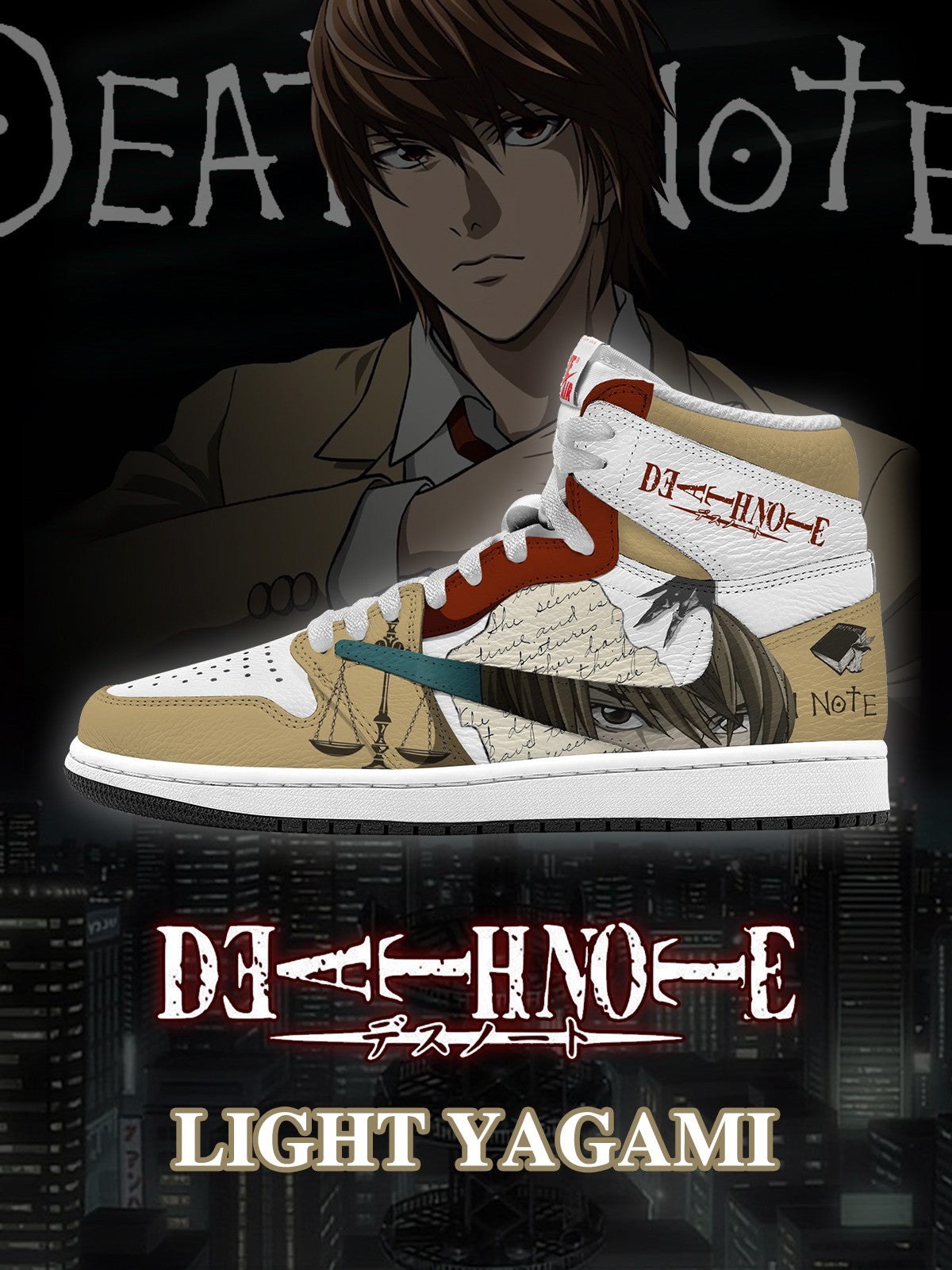 Light Yagami V.2 Custom TS High Sneakers