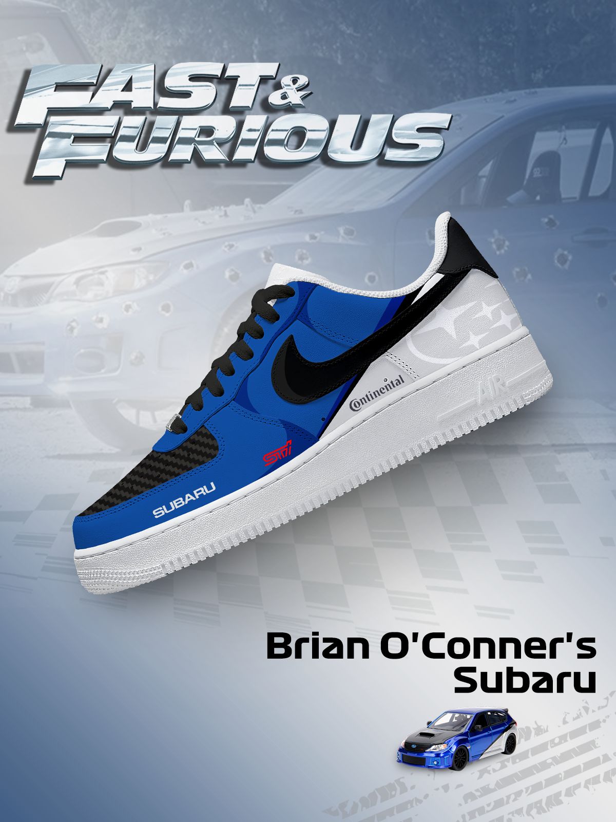 Zapatillas personalizadas Impreza WRX STI de Brian O'Conner