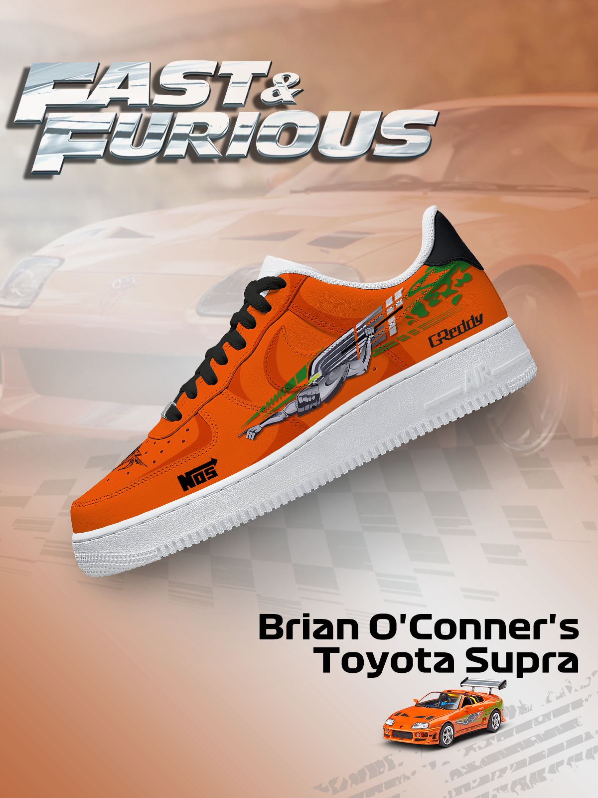 Zapatillas Supra personalizadas de Brian O'Conner