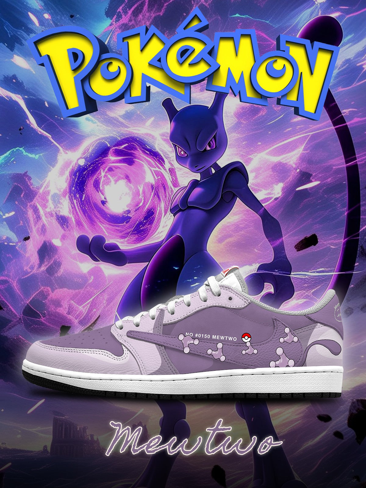 Mewtwo V.2 Custom TS Low Sneakers