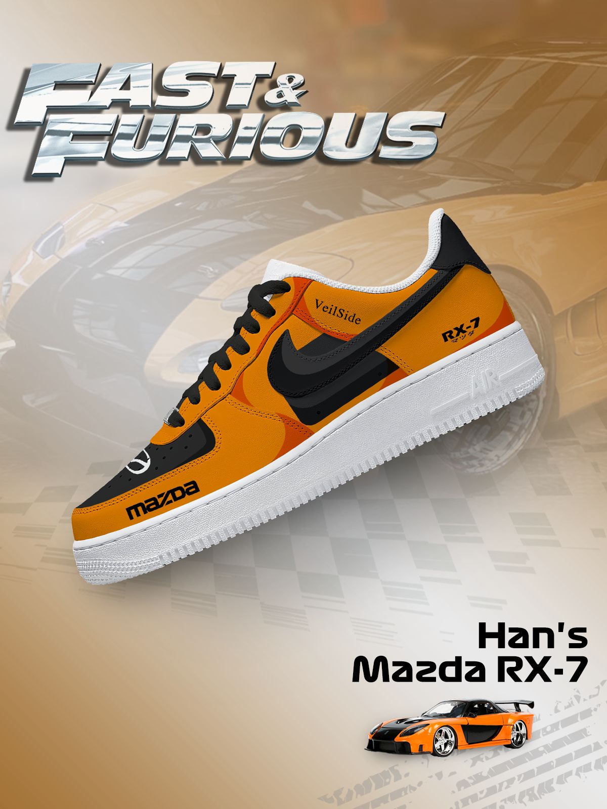 Zapatillas personalizadas RX-7 de Han