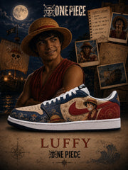 Luffy V.1 Custom Low-Top Court Sneakers