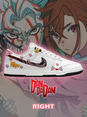 Okarun and Momo V.1 Custom Court-Low Sneakers