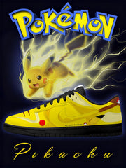 Pikachu V.1 Custom Court-Low Sneakers