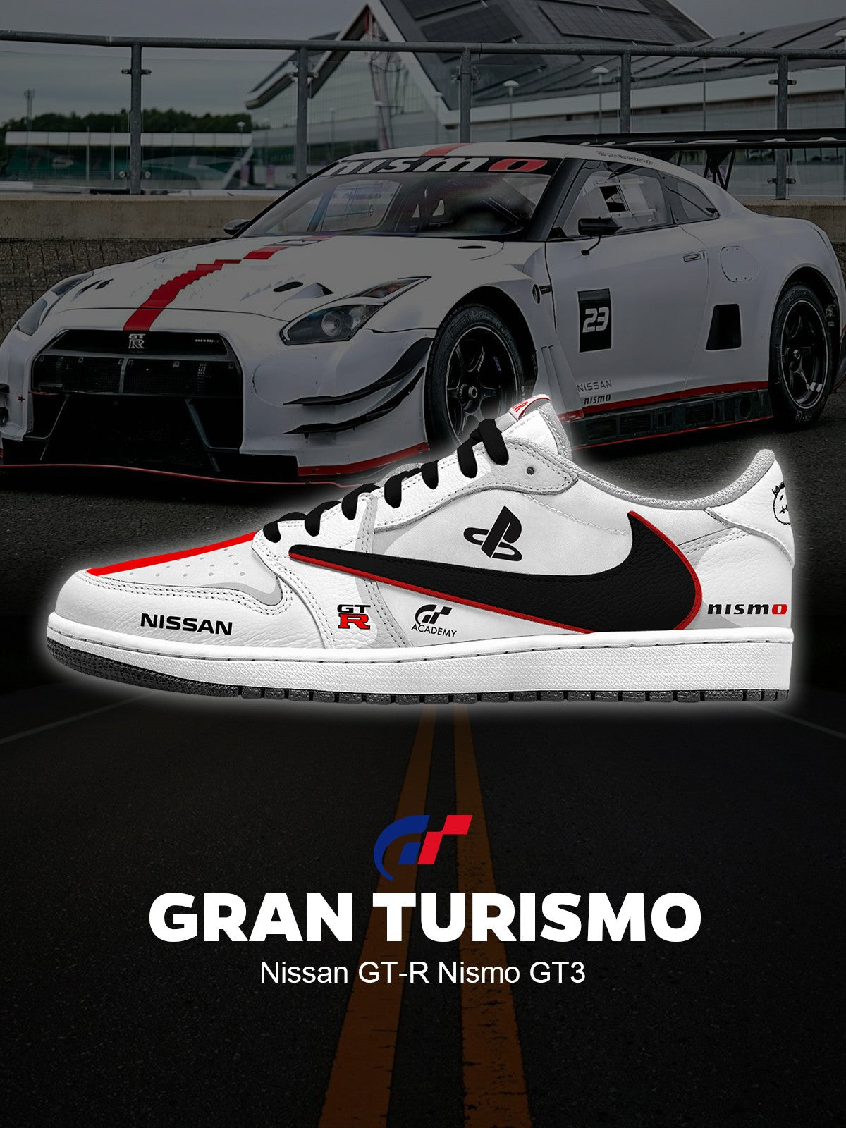 GT-R Nismo GT3 V.1 Custom TS Low Sneakers