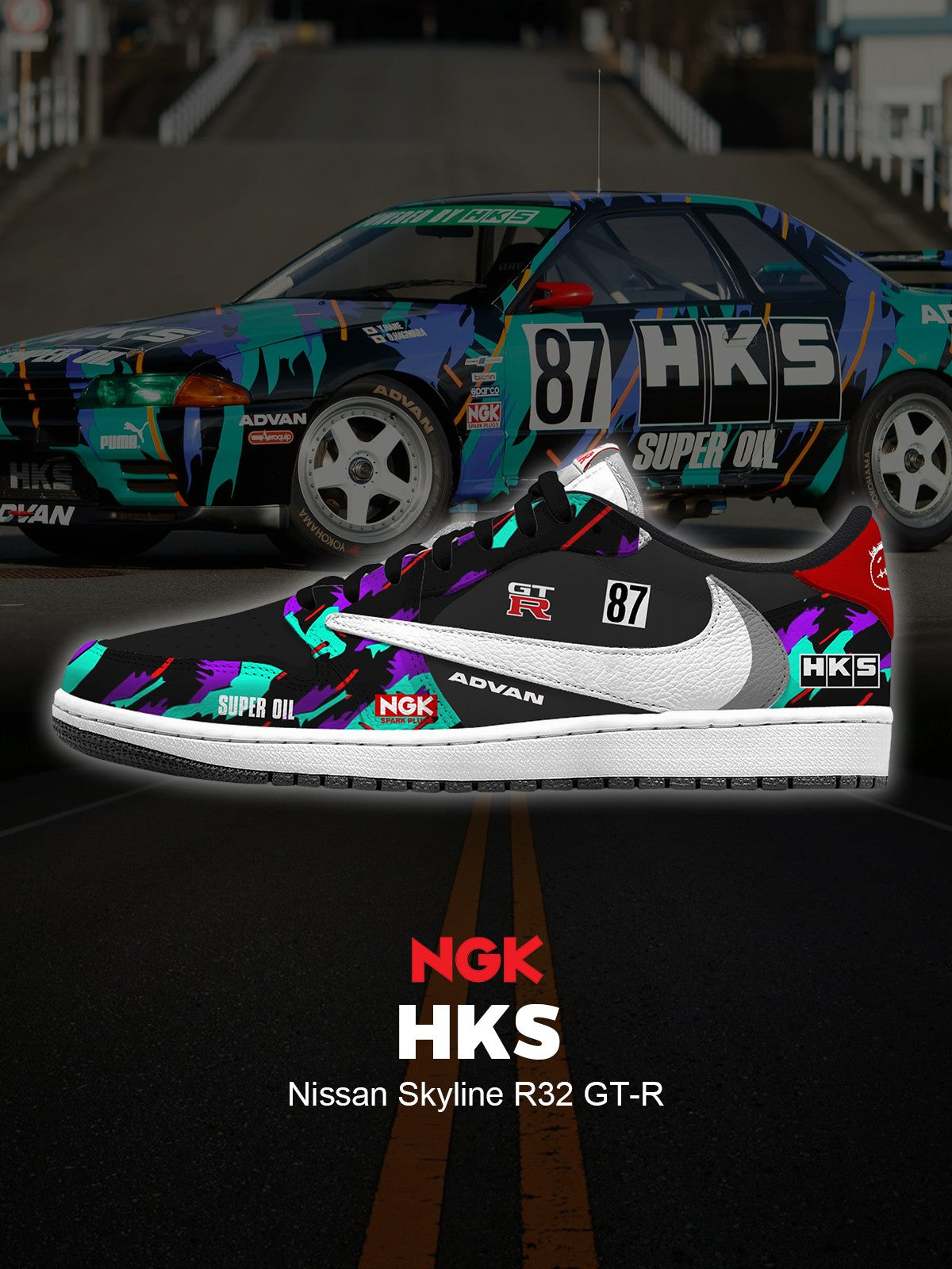 Zapatillas bajas HKS Skyline R32 GT-R V.1 Custom TS