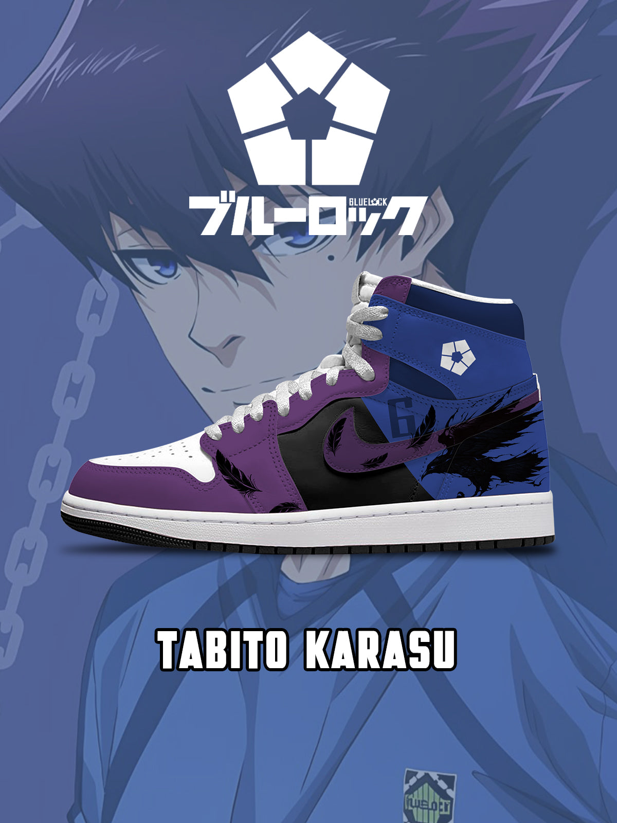 Tabito Karasu V.6 Custom High-Top Sneakers