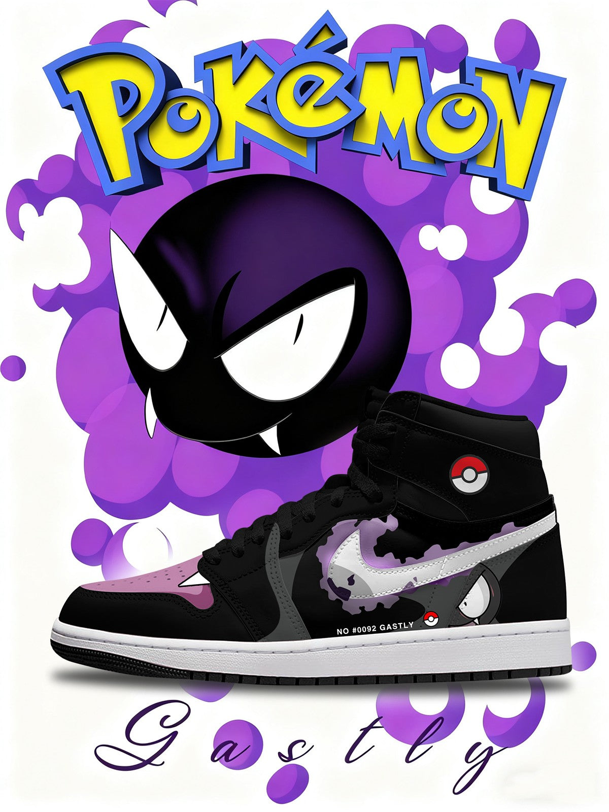 Zapatillas altas personalizadas Gastly V.1