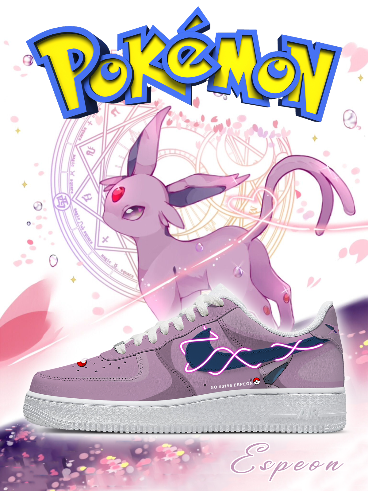 No.0196 Espeon Custom Sneakers