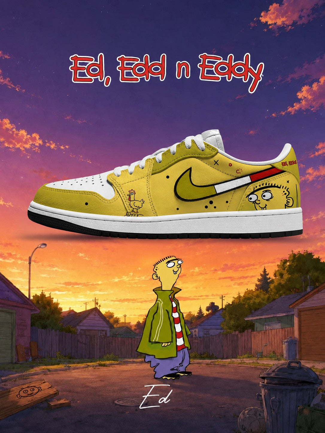 Ed V.1 Custom Low-Top Court Sneakers