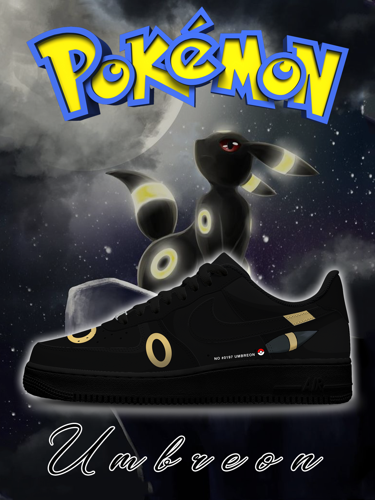 Nr. 0197 Umbreon Style 1 Custom Sneakers