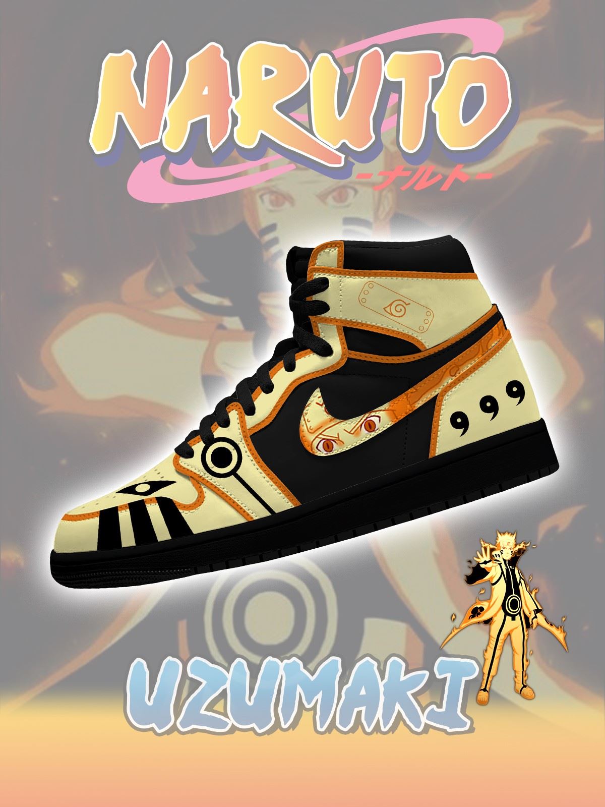 Zapatillas altas personalizadas Uzumaki V.3