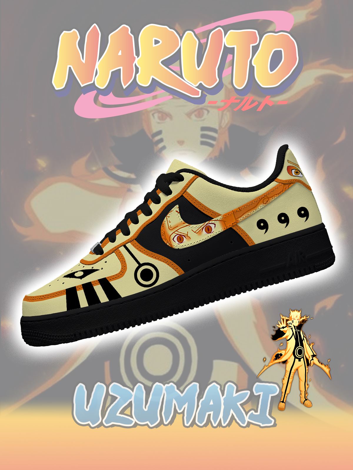 Zapatillas personalizadas Uzumaki Naruto No.3
