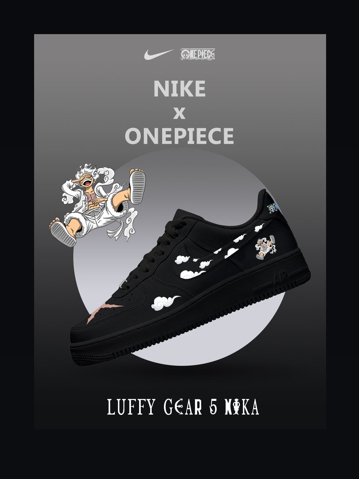 Luffy Gear 5 Nika V.2 Custom Sneakers