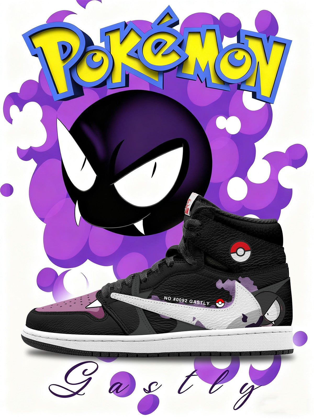 Gastly V.1 Custom TS High Sneakers