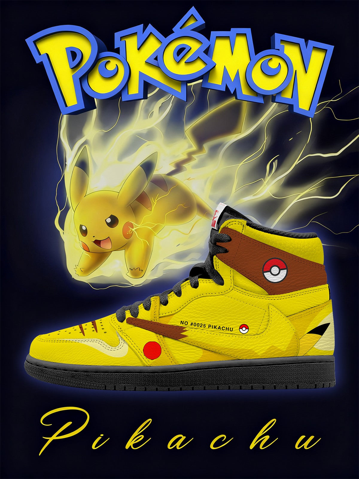 Pikachu V.1 Custom TS High Sneakers