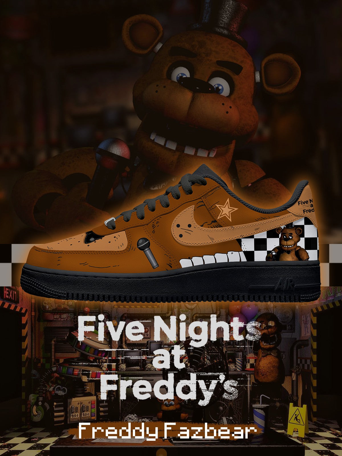 Freddy Fazbear V.1 Custom Sneakers