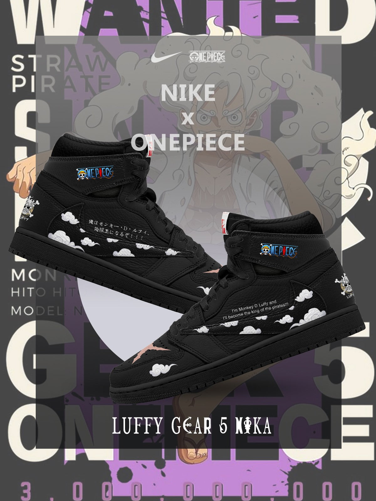Zapatillas altas Luffy Gear 5 Nika V.3 Custom TS