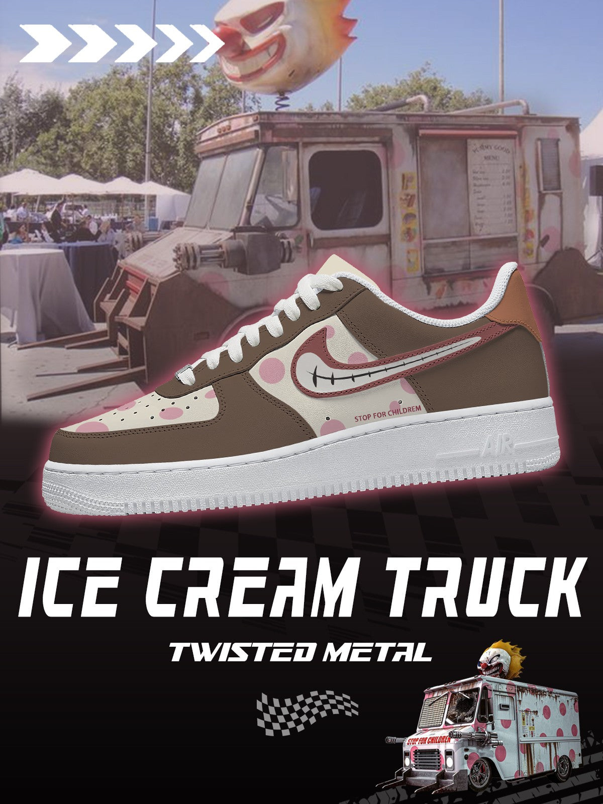 Sweet Tooth Ice Cream Truck V.1 Custom Sneakers