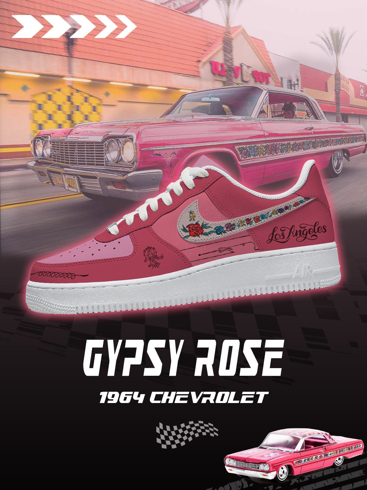 Zapatillas personalizadas Impala Gypsy Rose V.1 de 1964