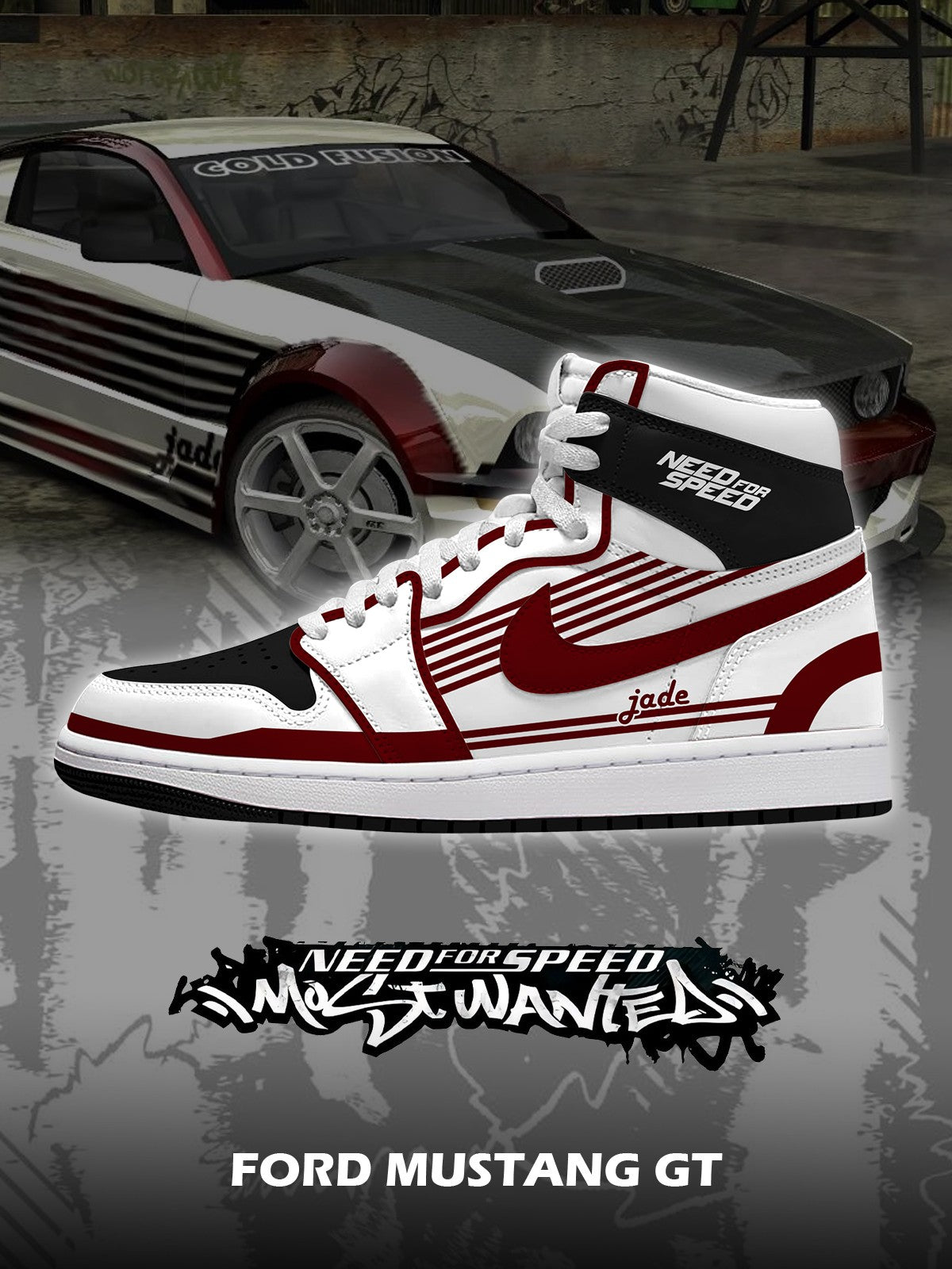F.Mustang GT V.1 Custom High-Top Sneakers