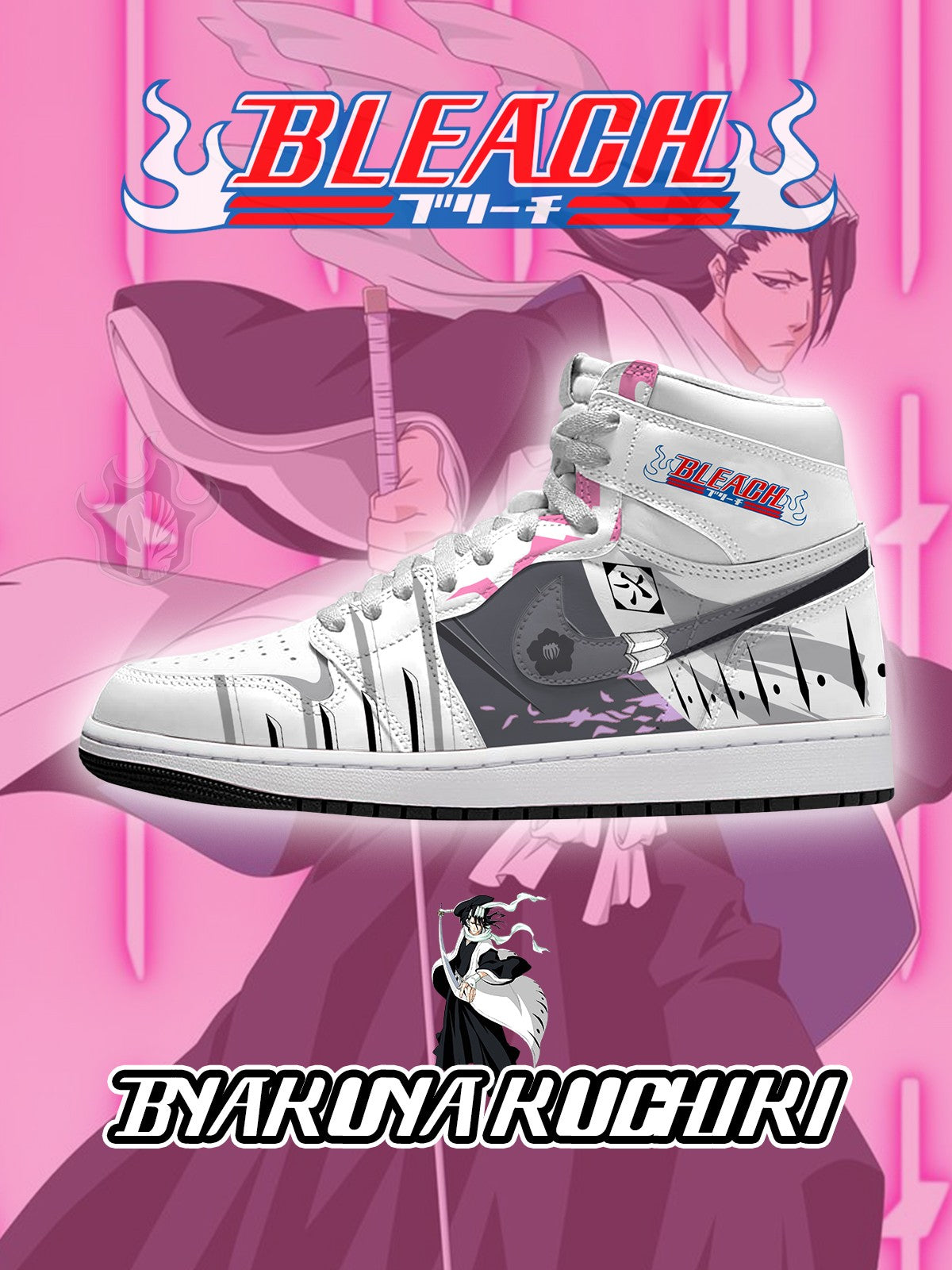 Byakuya Kuchiki V.1 Zapatillas altas personalizadas