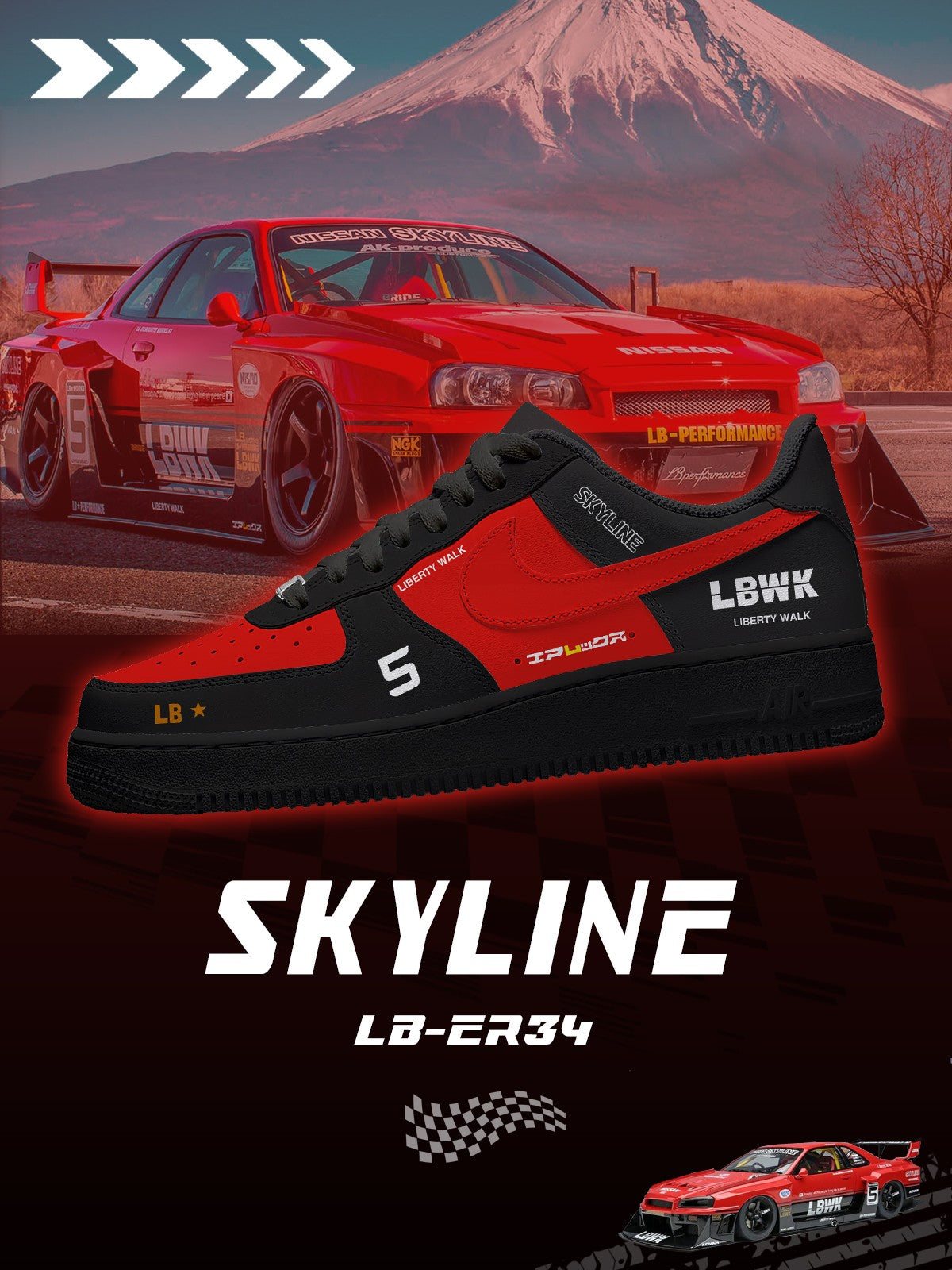 Zapatillas personalizadas LB ER34 Super Silhouette Skyline V.1