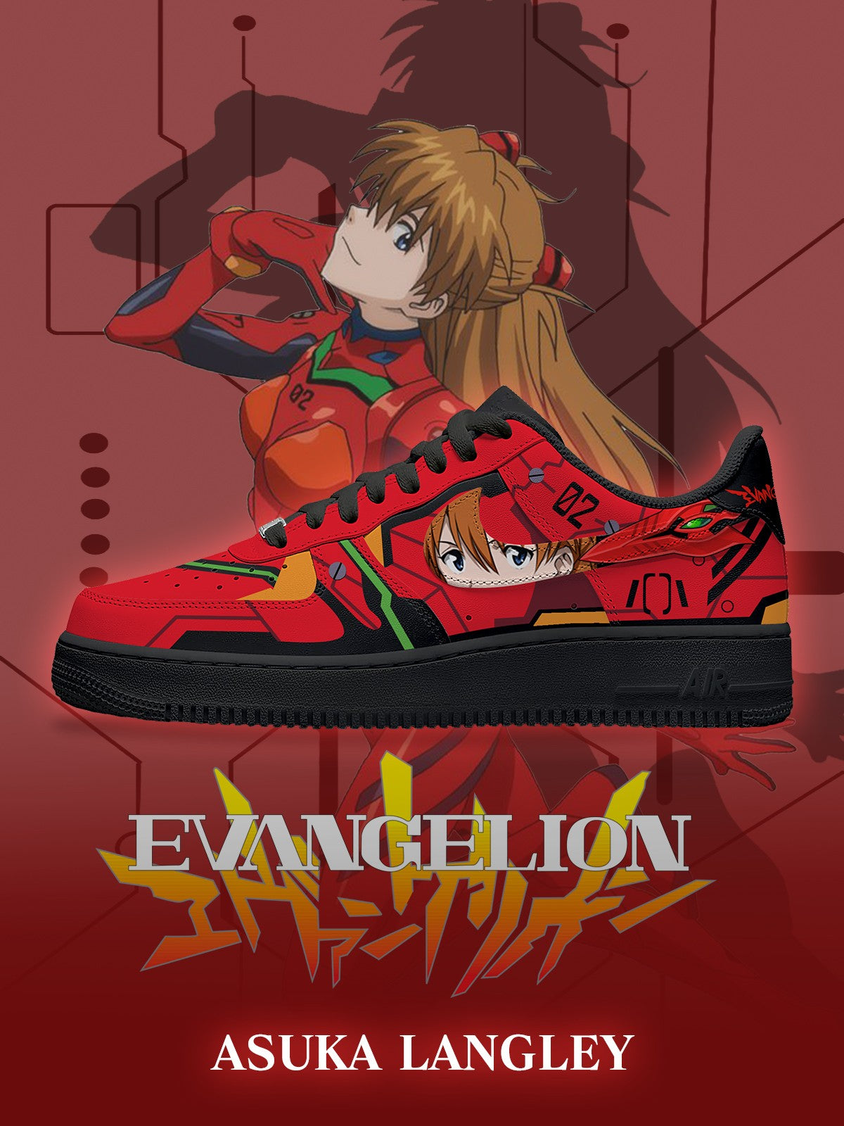 Zapatillas personalizadas Asuka Langley V.1