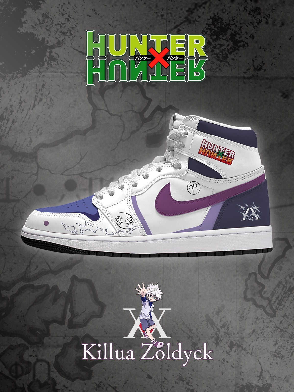 Killua Zoldyck V.1 Custom High-Top Sneakers