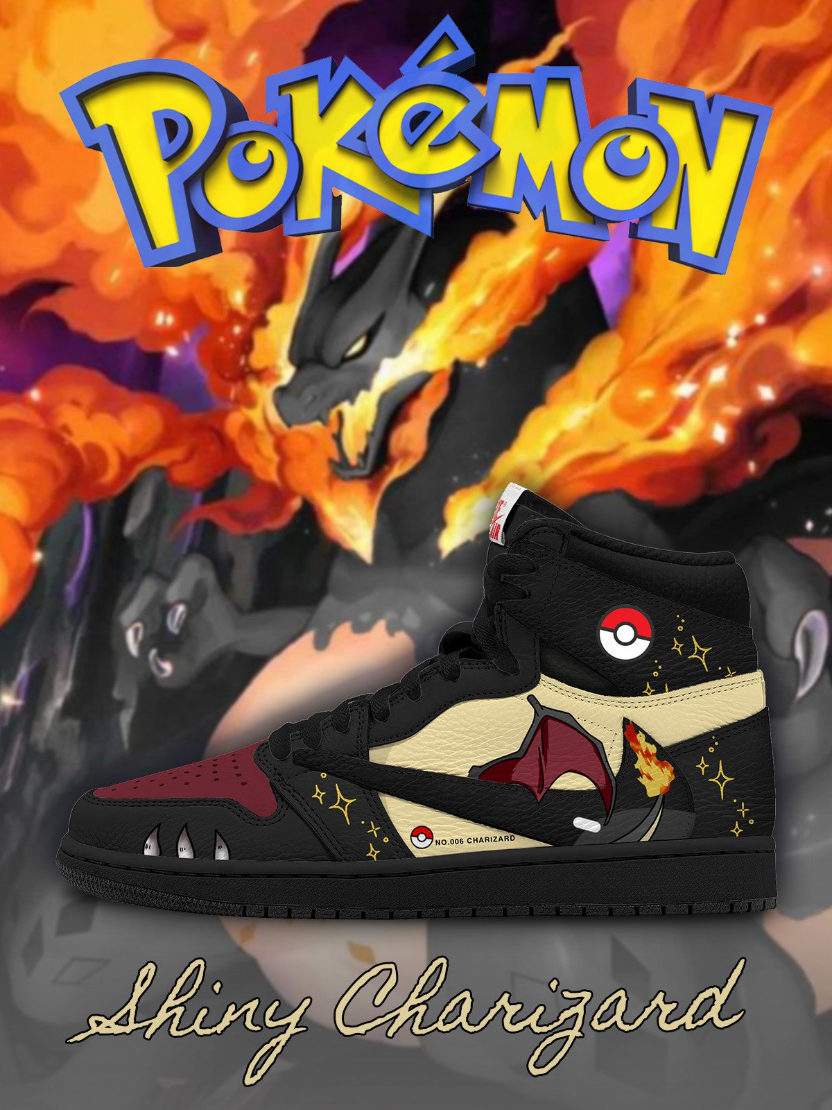 Shiny Charizard V.1 Custom TS High Sneakers