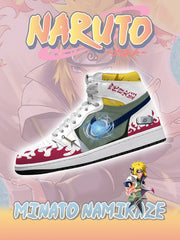 Zapatillas altas personalizadas Minato Namikaze V.1 del Cuarto Hokage