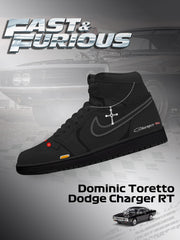 Zapatillas altas personalizadas Dominic Toretto Charger RT V.1