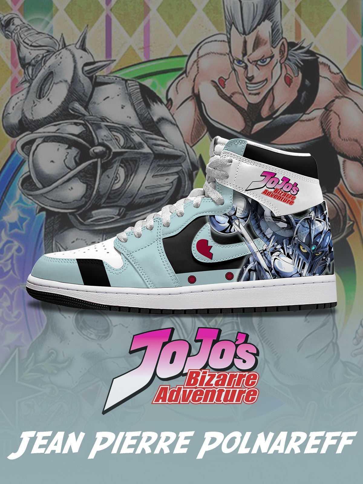 Jean Pierre Polnareff V.2 Custom High-Top Sneakers