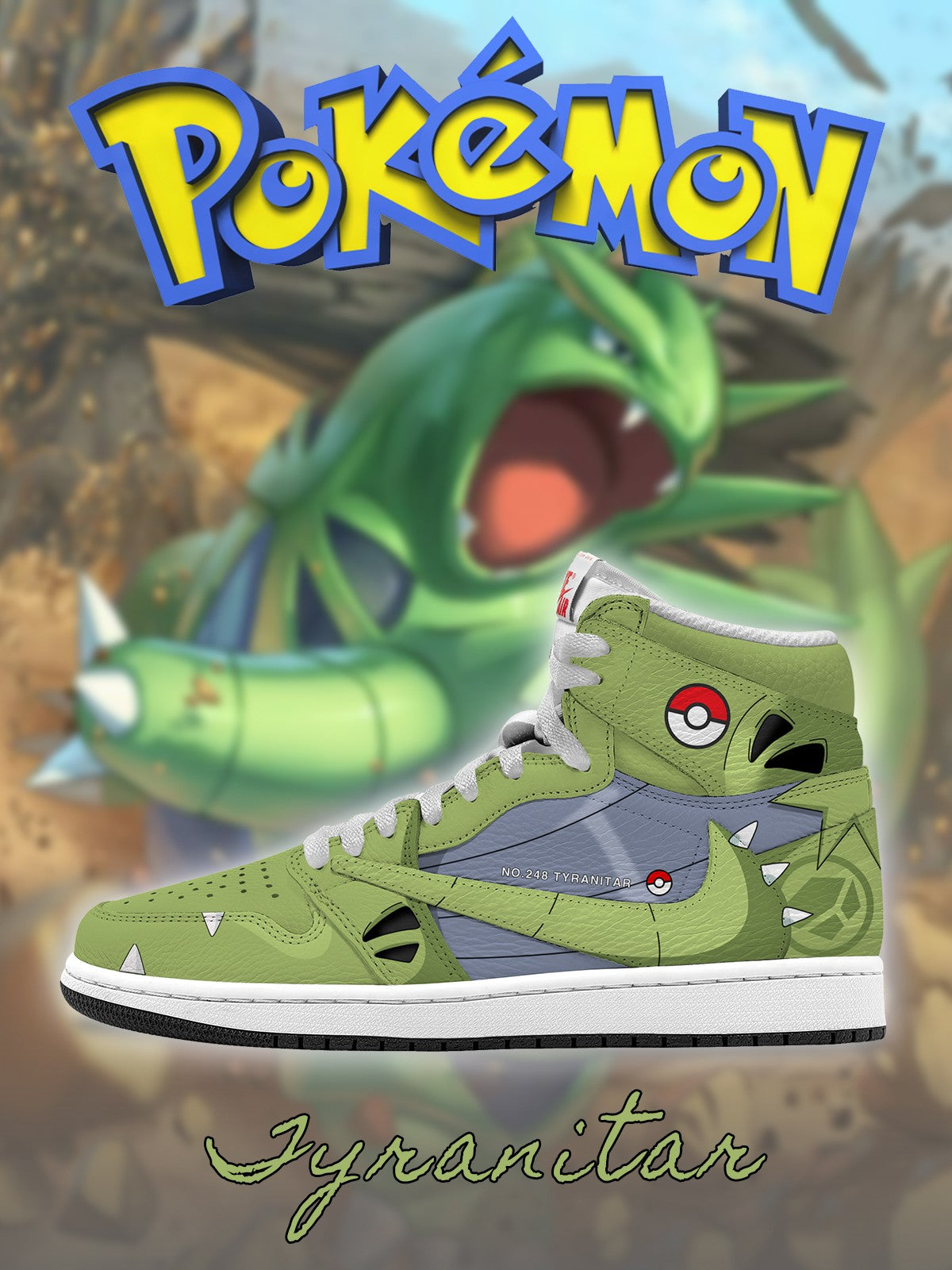 Tyranitar V.1 Custom TS High Sneakers
