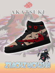 Zapatillas altas TS personalizadas Akatsuki Itachi Uchiha V.6