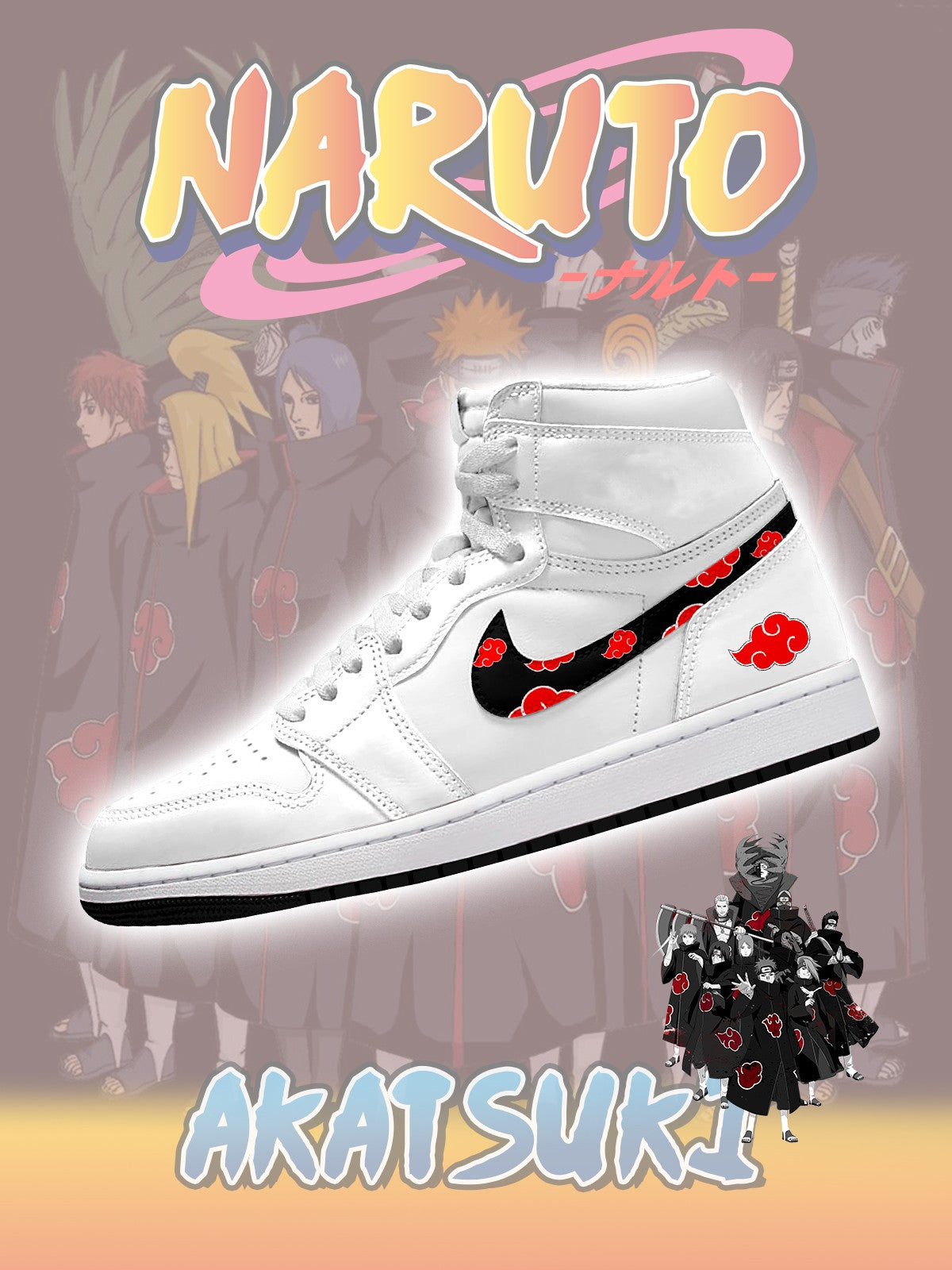 Zapatillas altas personalizadas Akatsuki V.1