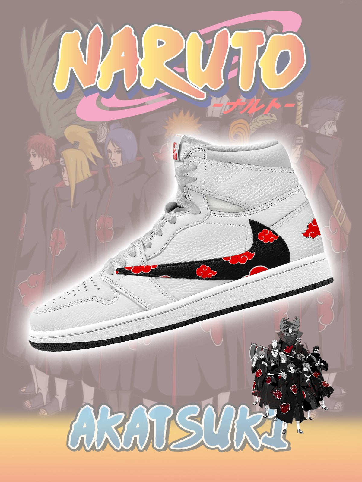 Zapatillas altas TS personalizadas Akatsuki V.1