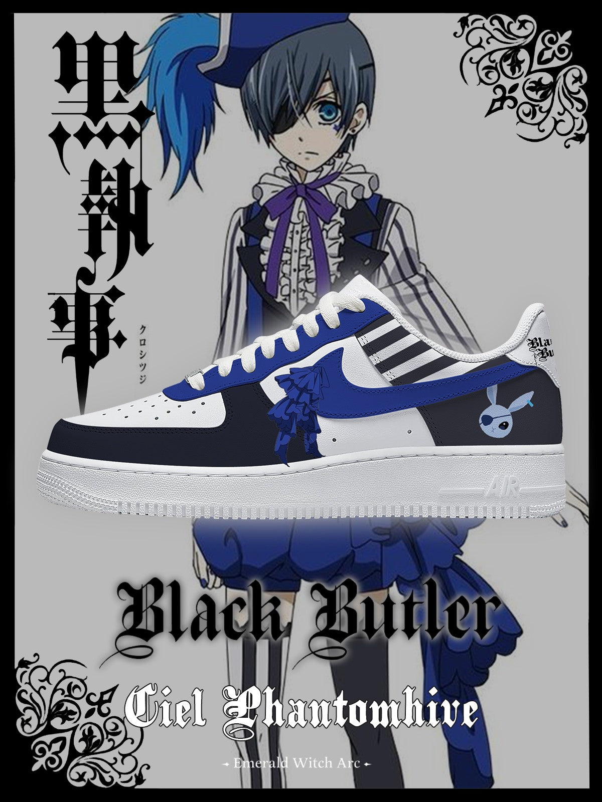 Zapatillas personalizadas Ciel Phantomhive V.1