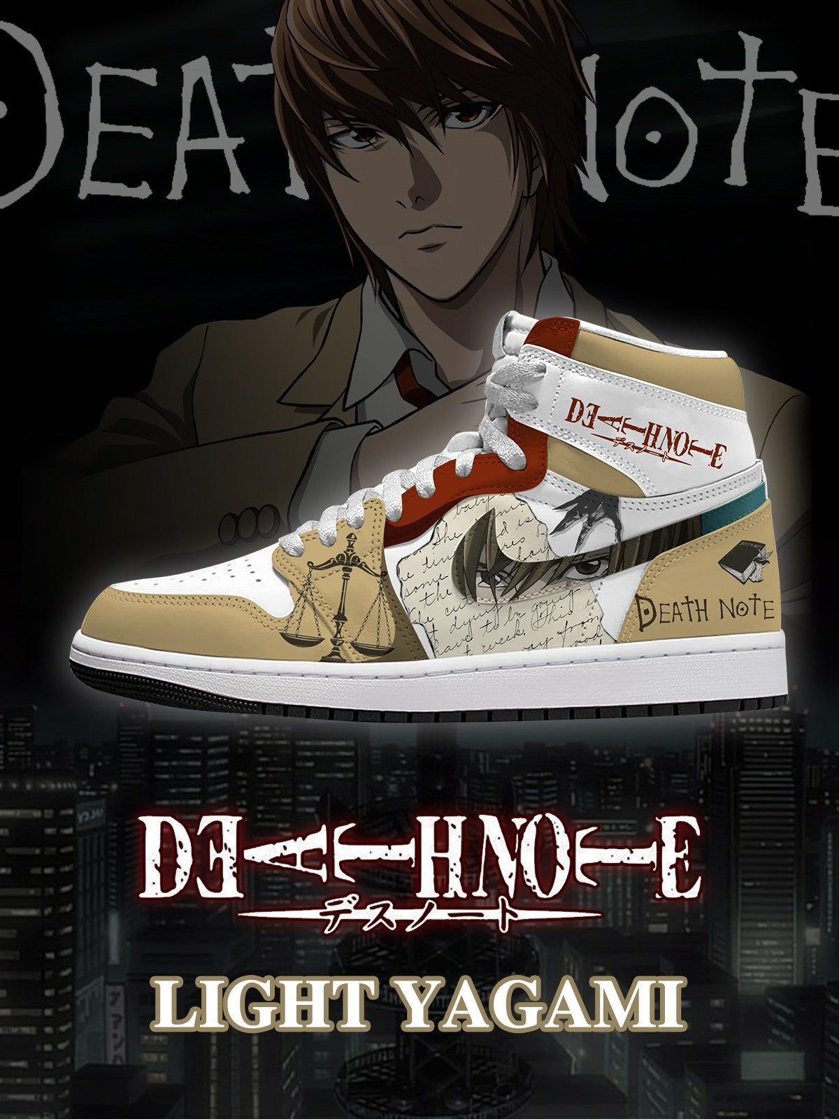 Light Yagami V.2 Custom High-Top Sneakers