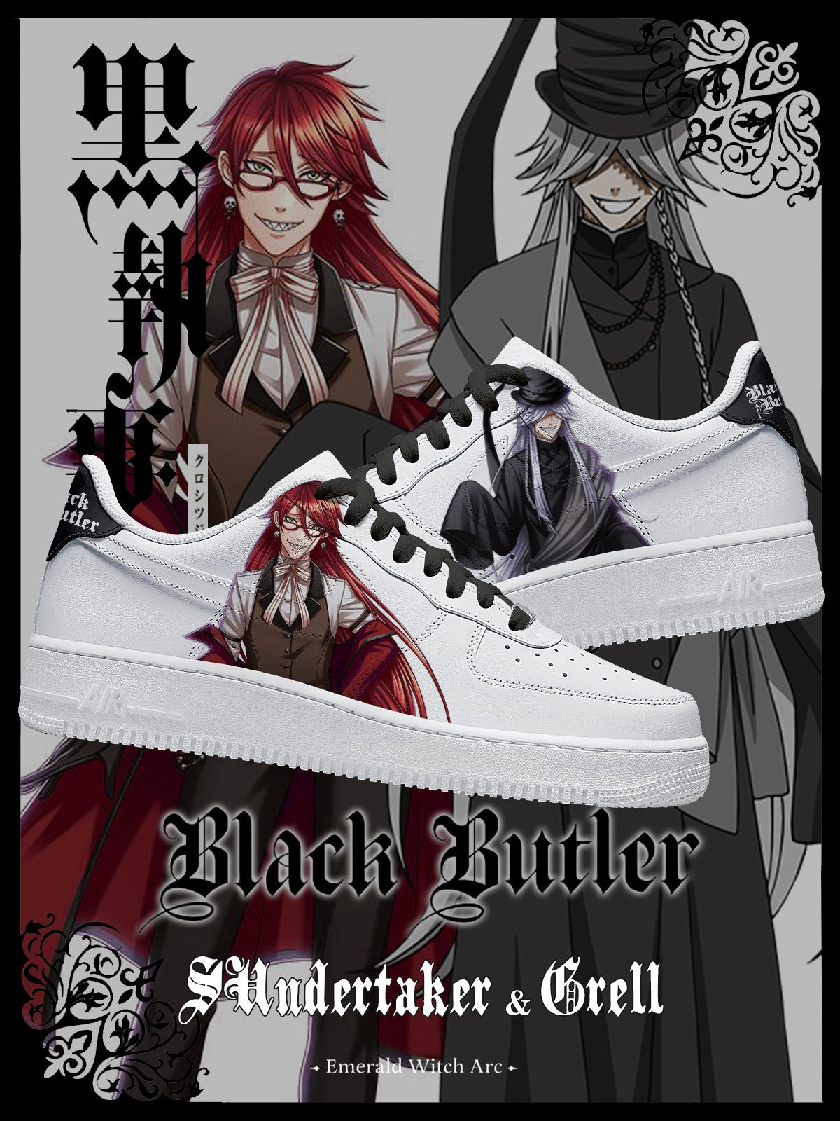 Zapatillas personalizadas Undertaker y Grell V.1